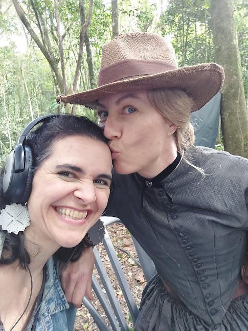 Ditte Maria le-Fevre i kostume på settet til Americana